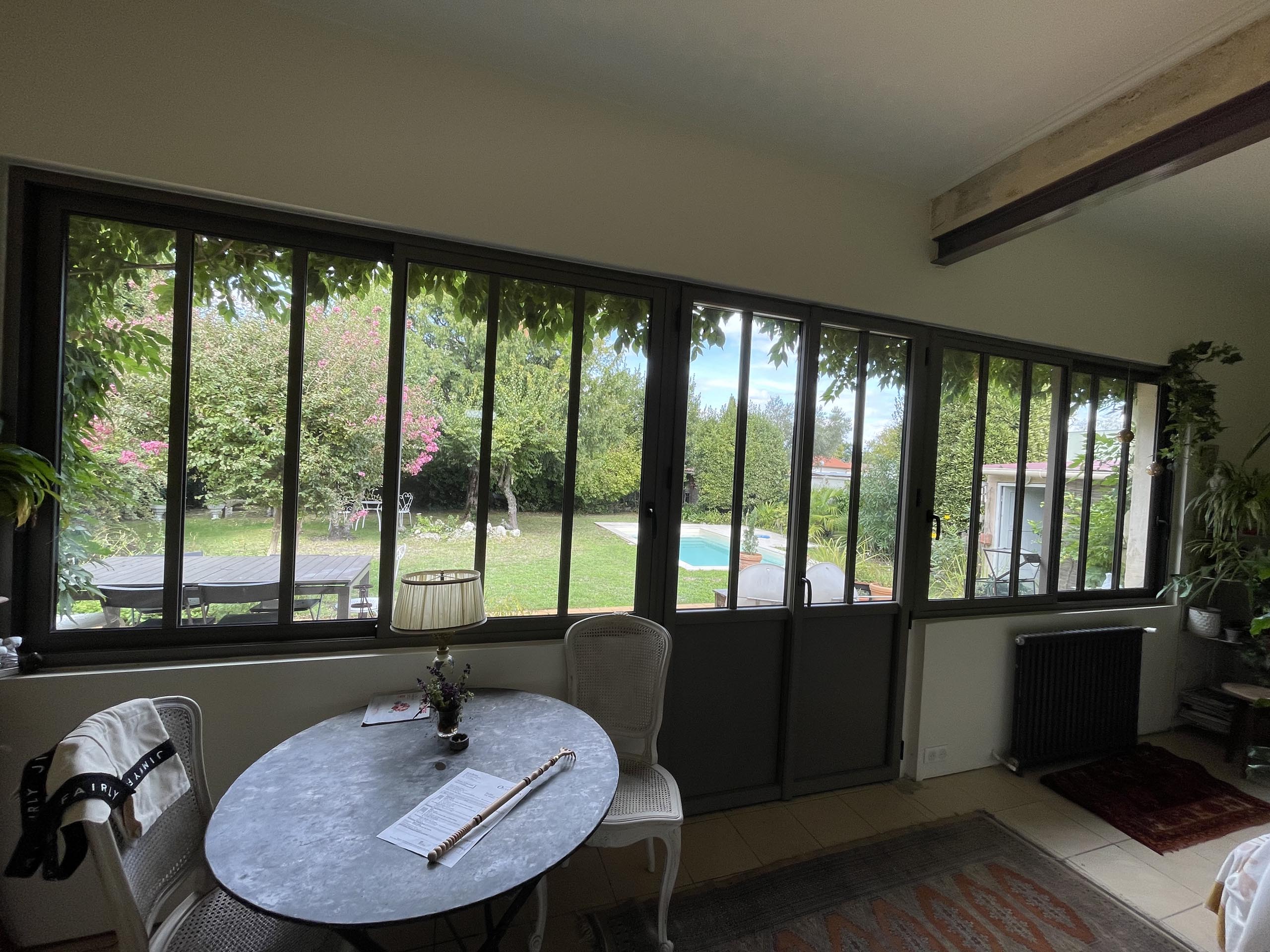 fenetre verriere interieure aluminium anthracite sejour